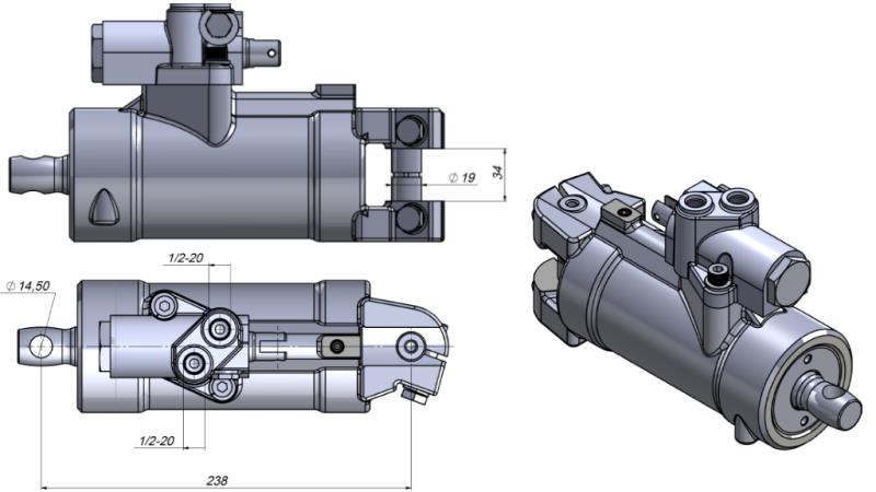 HYDRAULICKÝ VALEC RIADENIA MASSEY FERGUSON OEM-1853466M93, 1884374M93, 3186323M91, 3773740M91, 1