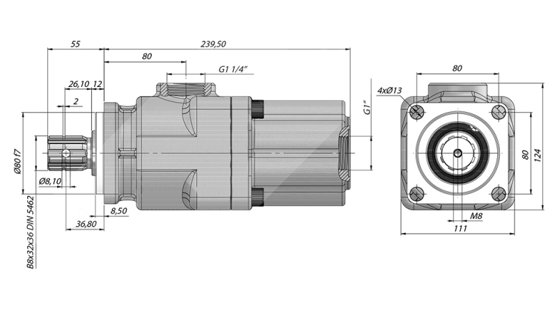 HYDRAULIC PISTON PUMP 42cc - 350 bar