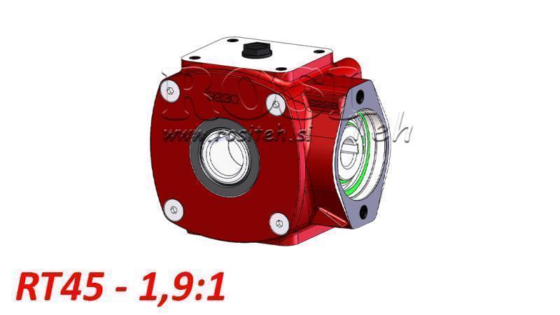 REDUCTOR - MULTIPLICATOR RT45 FOR HYDRAULIC MOTOR MP/MR gear ratio 1,9:1