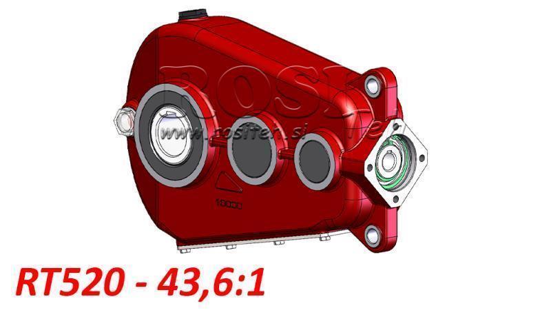 REDUCTOR - MULTIPLICATOR RT520 FOR HYDRAULIC MOTOR MP/MR/MS gear ratio 43,6:1