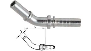 HYDRAULISK-TILKOBLINGS-SLANGE-OVERGANG-BEND-45°