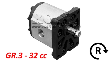 HYDRAULIC PUMP GR.3 32 CC RIGHT - THREAD