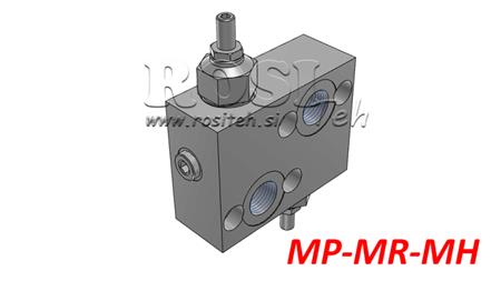 REGOLATORE DI PRESSIONE IDRAULICA 10-180 BAR PER MOTORE IDRAULICO MP-MR-MH