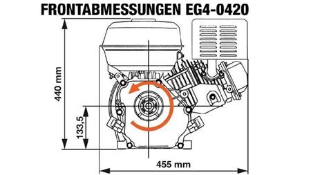 benzinmotor EG4-420cc-9.6kW-13.1LE-3,600 RPM-E-TP26x77.5-elektromos indítás