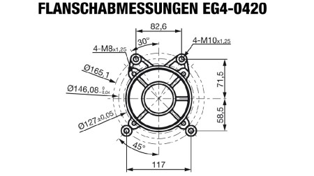 bensinmotor EG4-420cc-9.6kW-13.1HP-3,600 RPM-E-TP26x47-elektrisk start