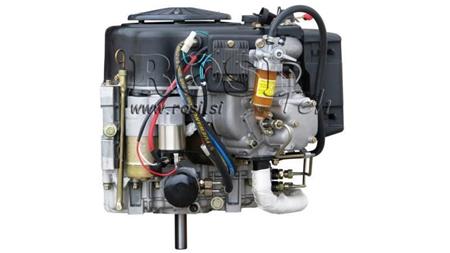 moteur diesel 870cc-15.2kW-3,600 RPM-V-E-KW25.4 (1 pouce)x78.8-démarrage électrique