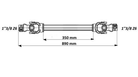 ECO TRAKTOR GELENKWELLE 890mm 30-75HP STANDARD