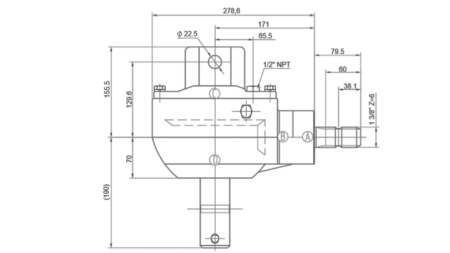 KUTNI REDUKTOR KSR50 3:1 (50HP-36,7kW)