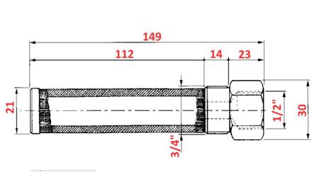 HIDRAULIČNI CIJEVNI FILTER 250 μm 1/2