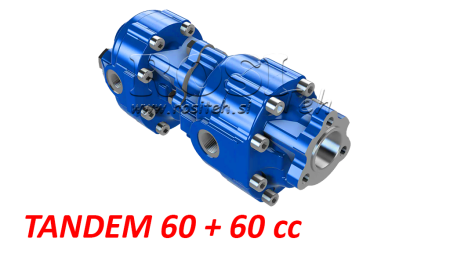 POMPA IDRAULICA IN GHISA TANDEM 60+60cc-200 bar REVERSIBILE