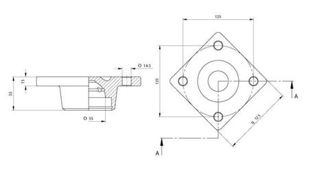 BALL DIAMETER 55 WITH FLANGE