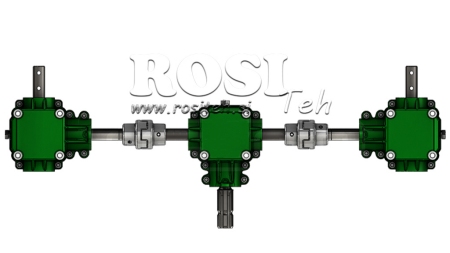 WINKELGETRIEBE KOMPLET 1:1,44 (27 PS - 20kW) FÜR MISTSTREUER L-800 GUßGEHÄUSE MIT SICHERHEIT ELEMENT