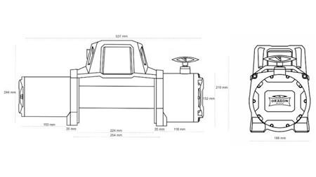 12 V ELEKTRISCHE SEILWINDE DWM 12000 HD - 5443 kg