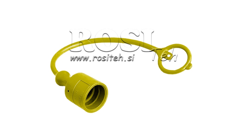 COUVERCLE EN CAOUTCHOUC PROTECTEUR JAUNE - RACCORDS RAPIDES MALE